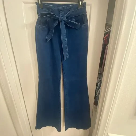 High Waisted Boot Cut Dark Wash Jeans | Size: 6 - Picture 3 of 10